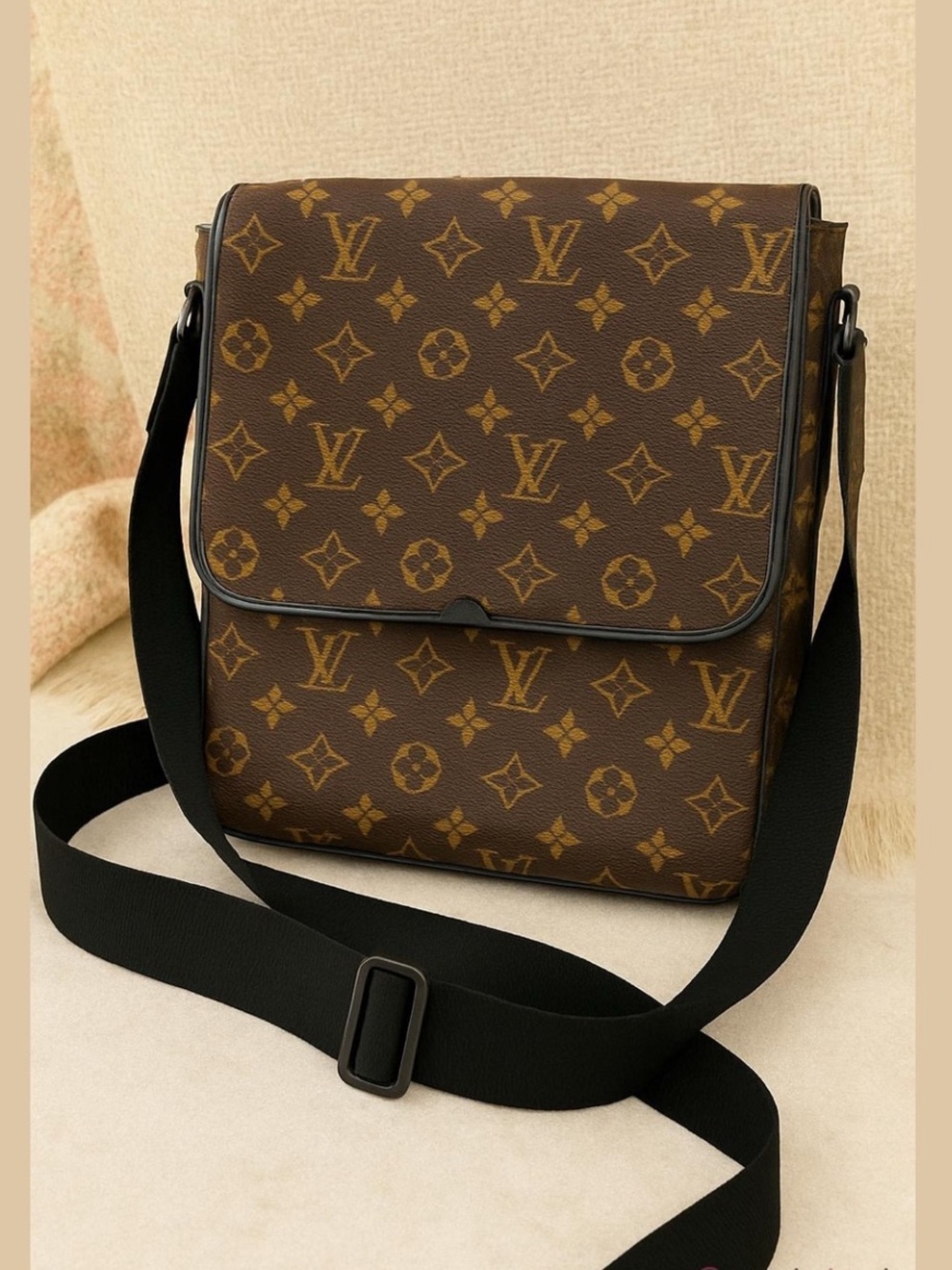 Louis Vuitton Monogram Messenger Bag in Brown and Black